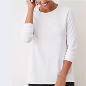 J Jill Perfect Supima Cotton Ling Sleeve Tshirt. Size S.